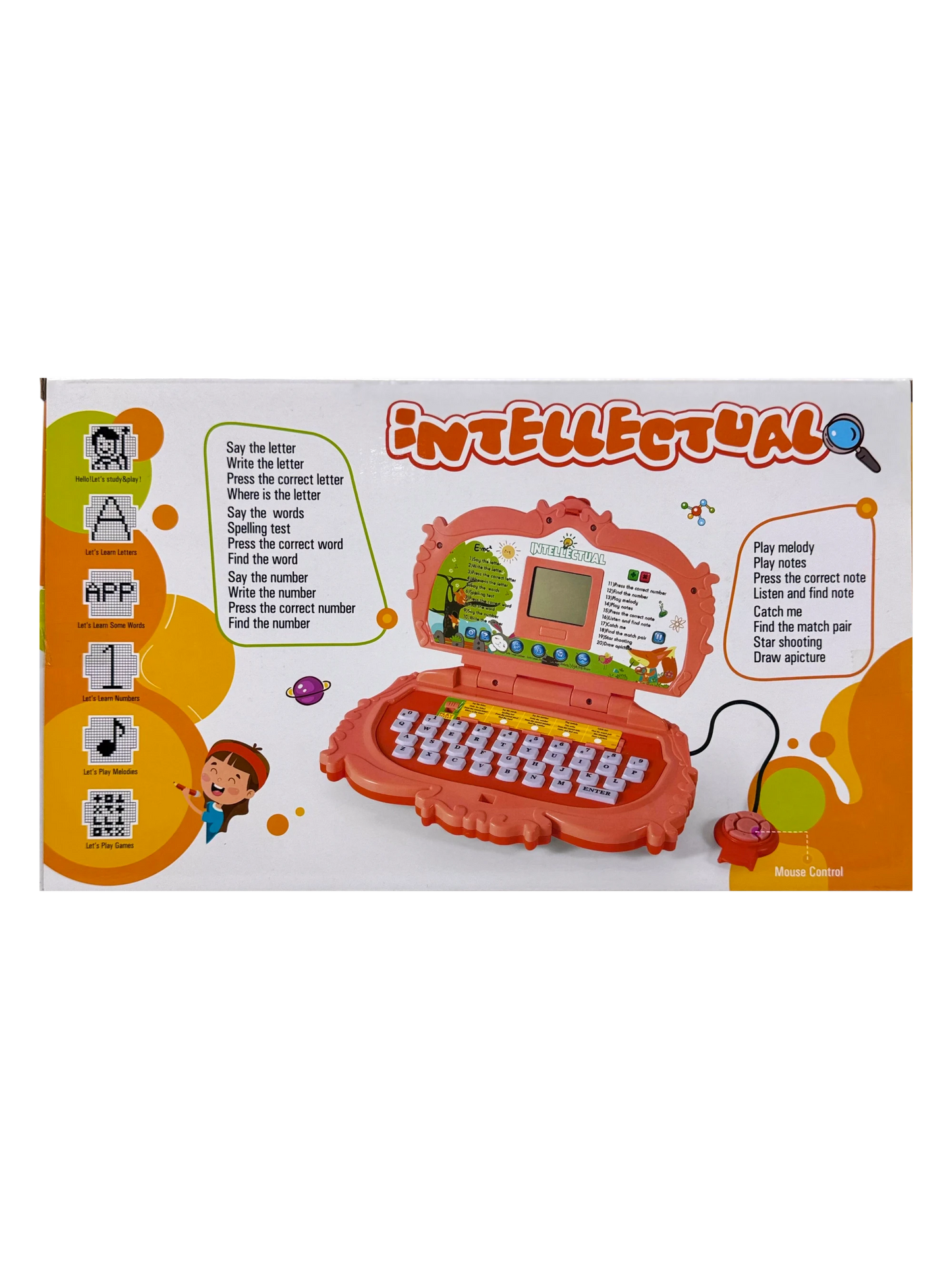 Intellectual Laptop for Kids – Educational Learning Toy with Stylus, 20+ Activities | Battery Operated | Ages 3+ | Toys n Stuff Pakistan