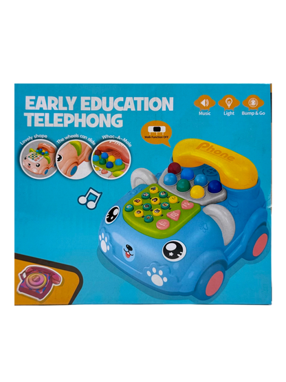Early Education Telephone Car – Musical Learning Toy with Lights, Bump & Go Action | Ages 12m+ | Toys n Stuff Pakistan