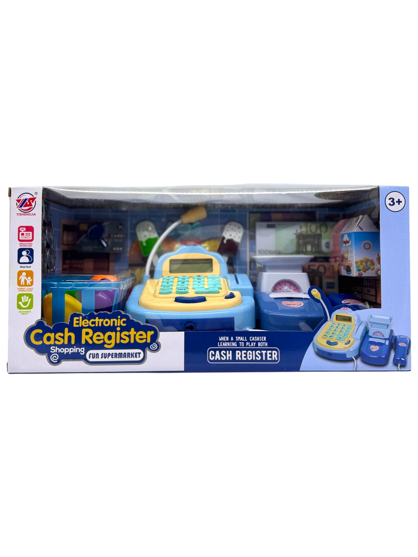 Electronic Cash Register Toy for Kids – Supermarket Play Set with Scanner & Accessories (Ages 3+)