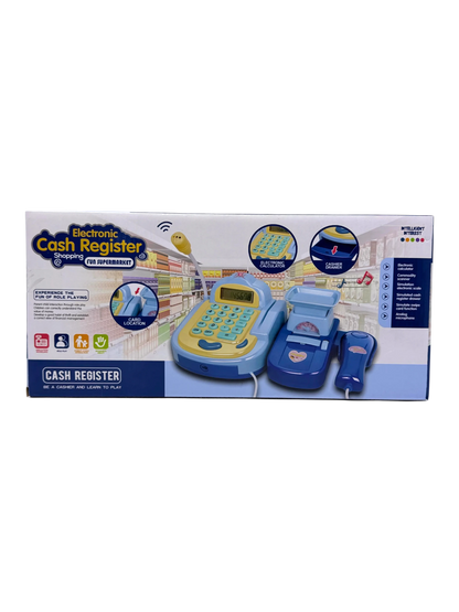 Electronic Cash Register Toy for Kids – Supermarket Play Set with Scanner & Accessories (Ages 3+)