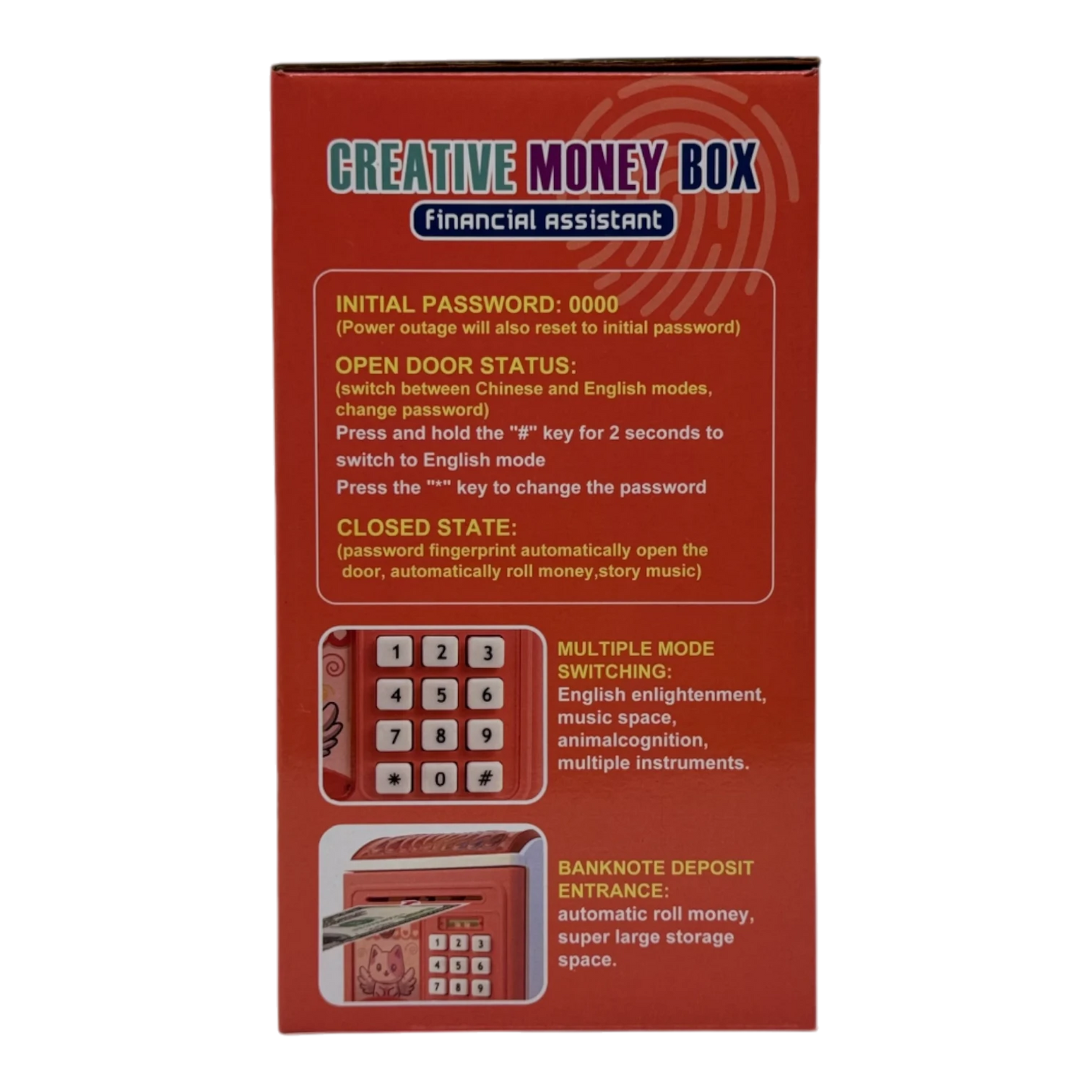 Creative Money Box ATM Toy for Kids – Electronic Piggy Bank with Password Lock (Ages 3+)
