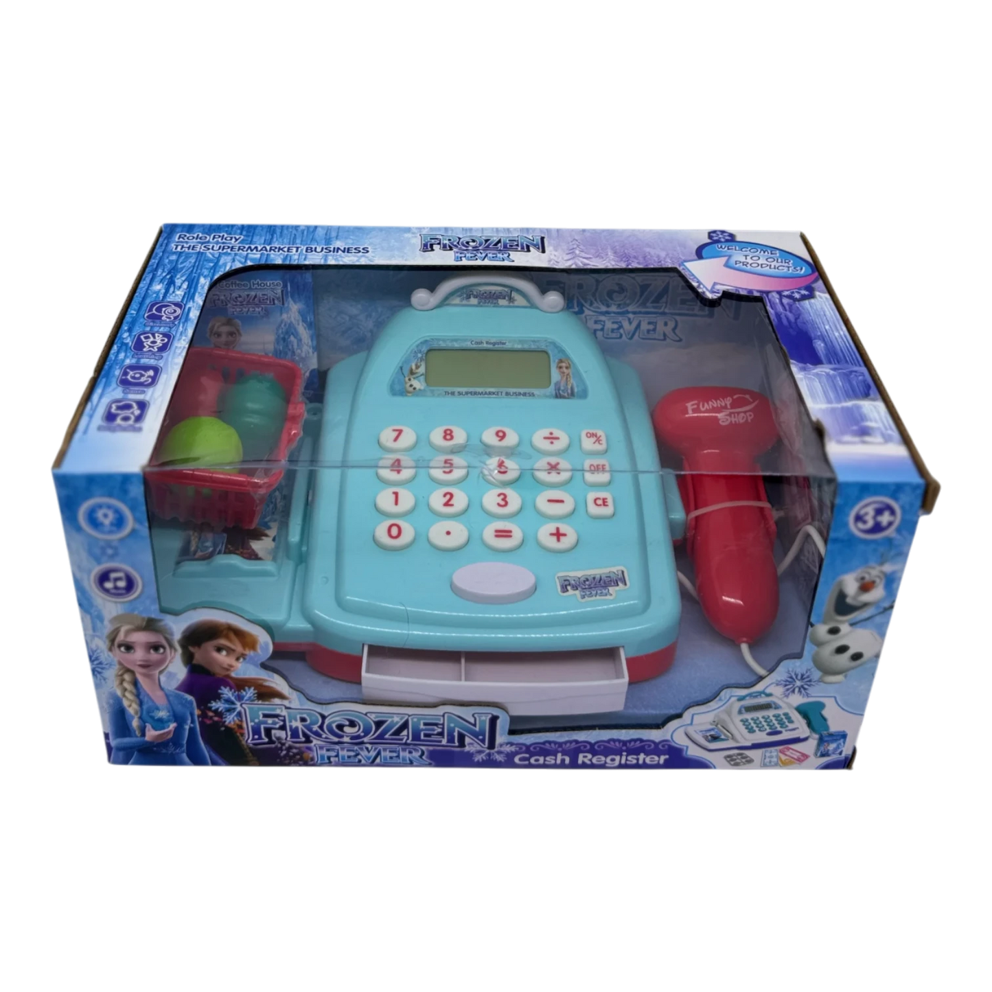 Frozen Cash Register Toy for Kids – Princess Supermarket Play Set with Lights & Sound (Ages 3+)
