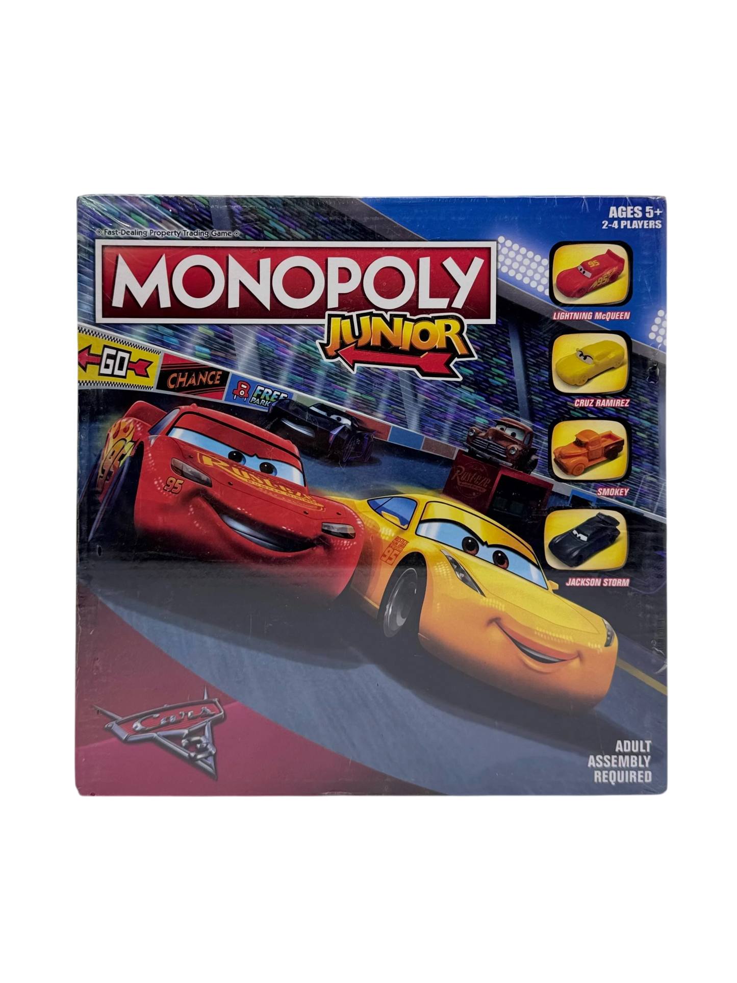Monopoly Junior Cars Edition – Disney Pixar Board Game for Kids | Ages 5+ | 2-4 Players | Family Game Night | Toys n Stuff Pakistan