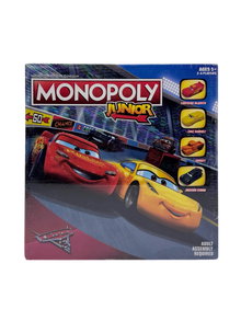 Monopoly Junior Cars Edition – Disney Pixar Board Game for Kids | Ages 5+ | 2-4 Players | Family Game Night | Toys n Stuff Pakistan
