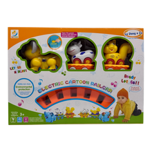 Electric Cartoon Railcar Toy Set for Kids – Animal Train with Music & Lights (Ages 3+)