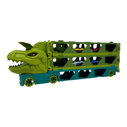 Dinosaur Catapult Truck Toy for Kids – Car Carrier Transporter with Launch Track (3+ Ages)