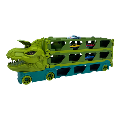 Dinosaur Catapult Truck Toy for Kids – Car Carrier Transporter with Launch Track (3+ Ages)