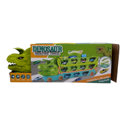Dinosaur Catapult Truck Toy for Kids – Car Carrier Transporter with Launch Track (3+ Ages)