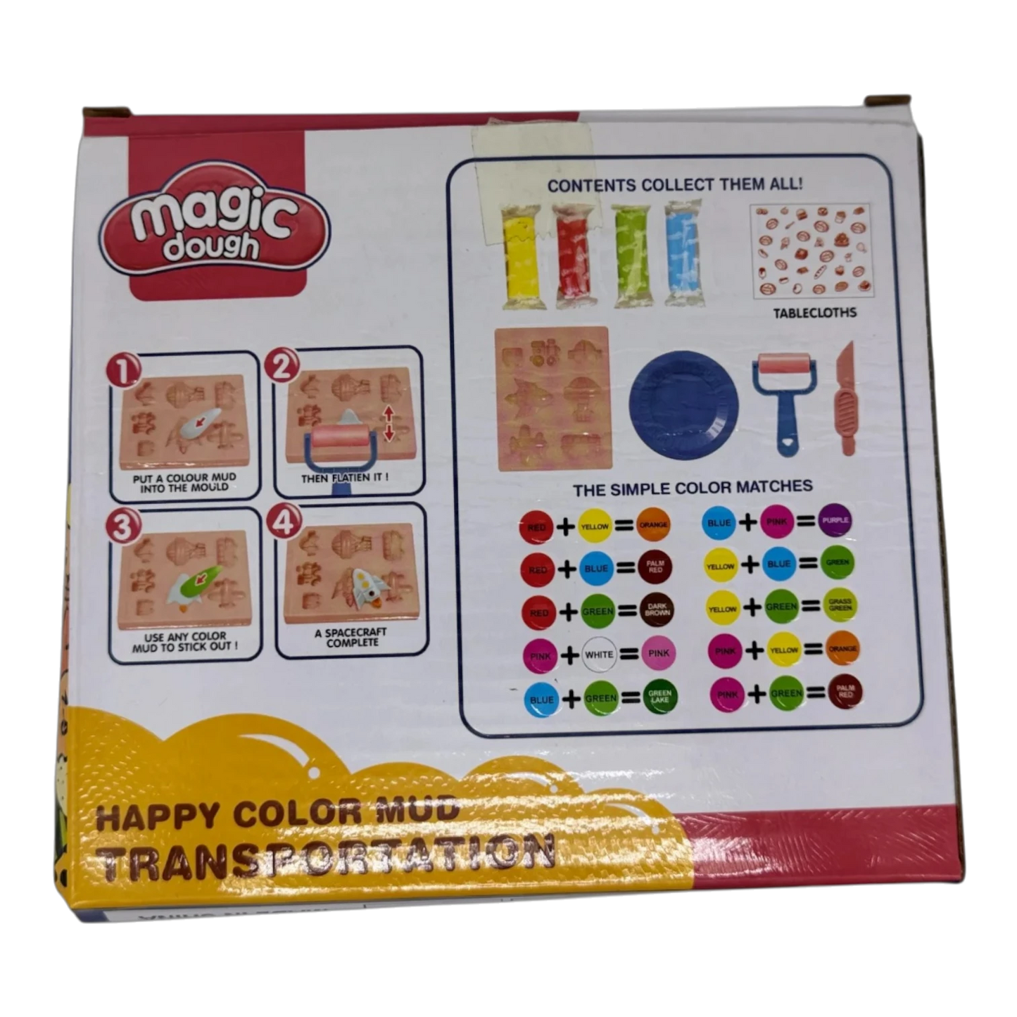 Magic Dough Play Set for Kids – Colorful Clay Kit with Car Shapes & Molds (Ages 3+)