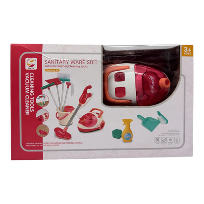 Kids Cleaning Set Toy with Vacuum Cleaner – Sanitary Ware Suit Cleaning Kit (3+ Ages)