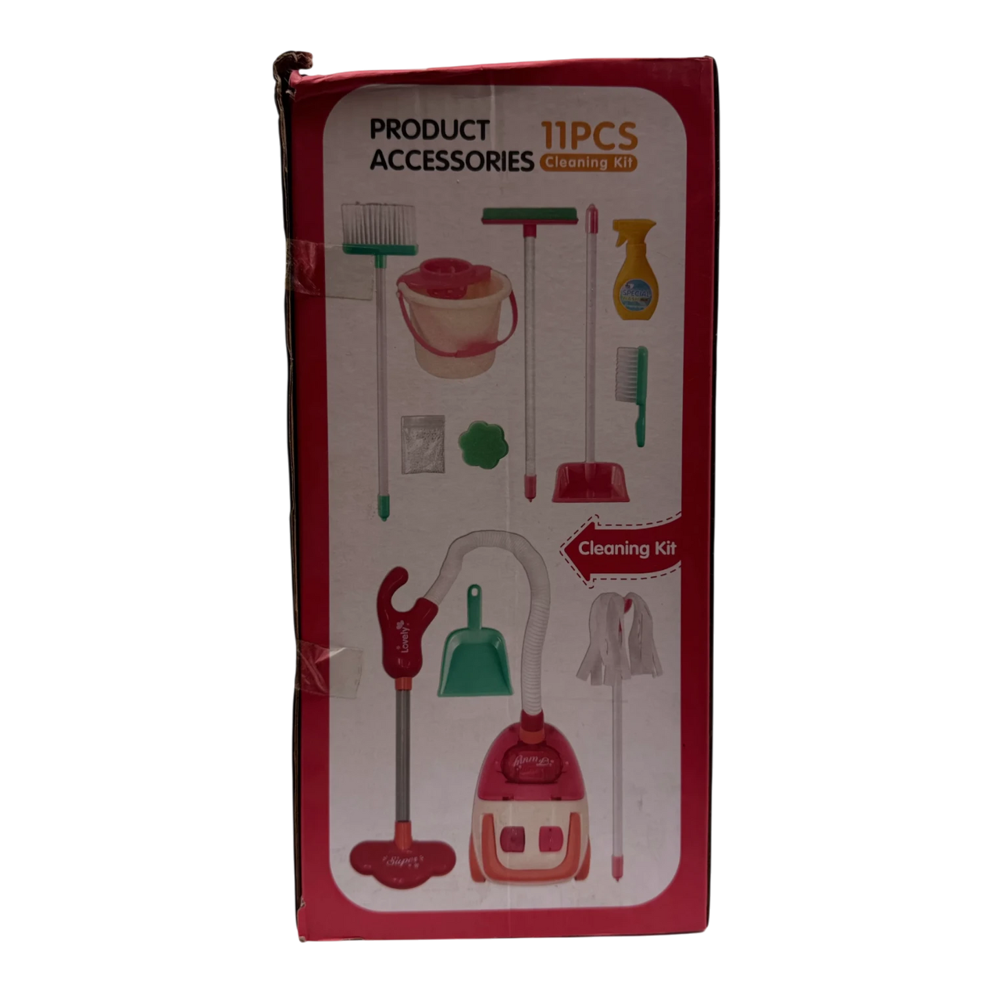 Kids Cleaning Set Toy with Vacuum Cleaner – Sanitary Ware Suit Cleaning Kit (3+ Ages)