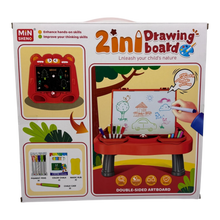 2 in 1 Drawing Board for Kids – Double-Sided Art Board with Markers & Chalk (Ages 3+)