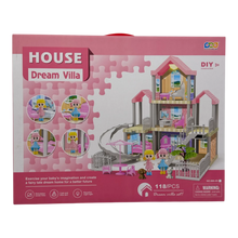 Dream Villa Doll House for Kids – DIY 117 PCS House Play Set with Furniture & Dolls (Ages 3+)