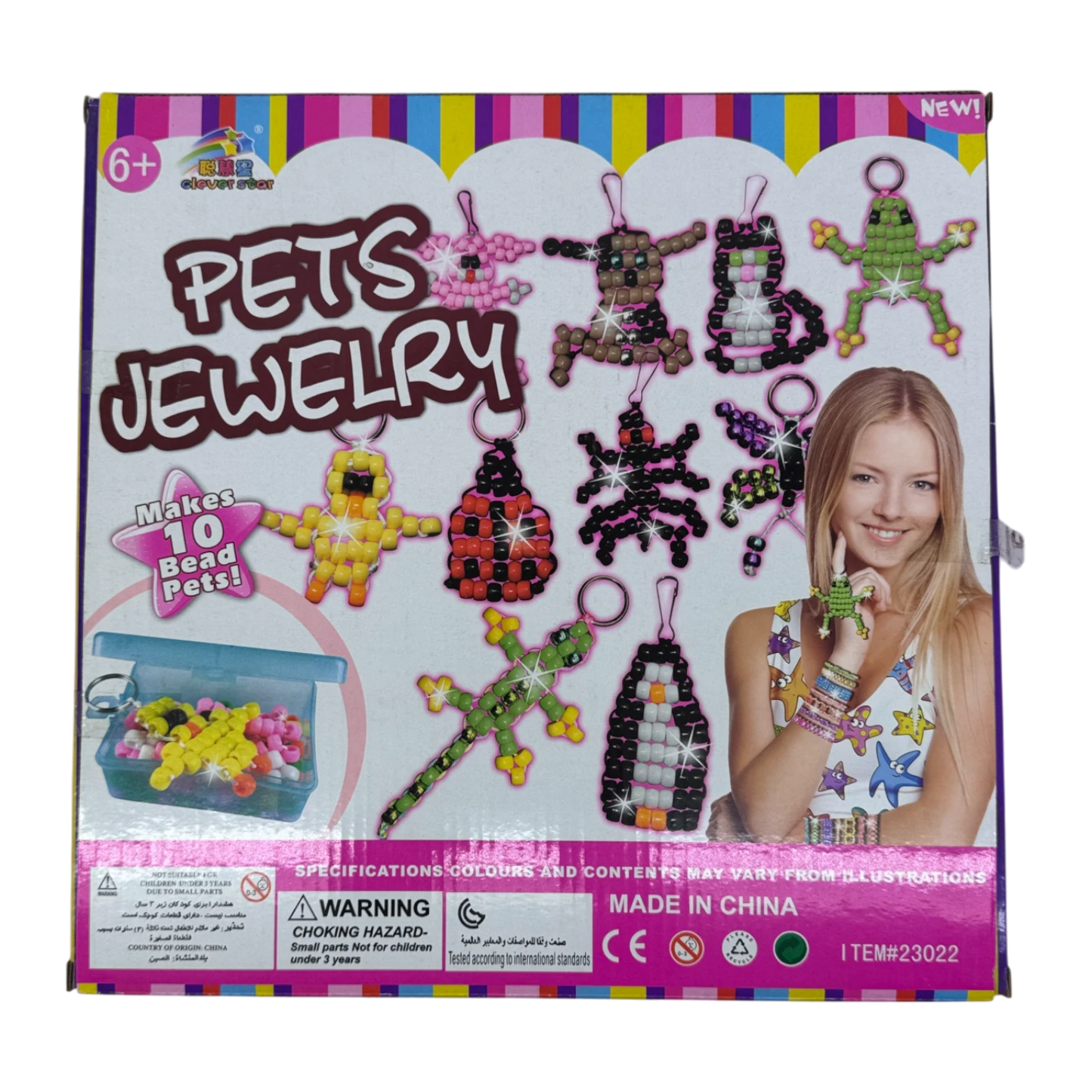Pets Jewelry Making Kit for Kids – DIY Beads Craft Set with Keychains