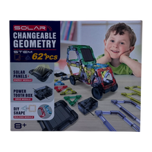 Solar Changeable Geometry STEM Toy – 62+ PCS Magnetic Building Set for Kids
