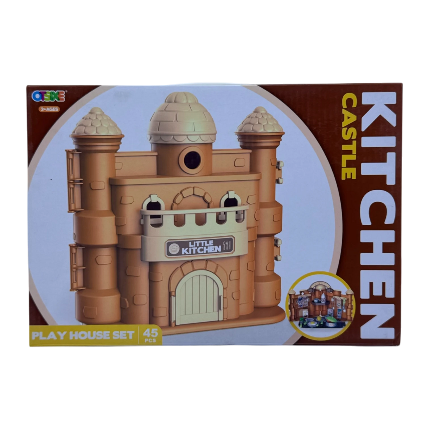 Castle Kitchen Play Set for Kids – 45 PCS Pretend Play Cooking Toy Set