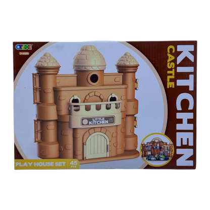 Castle Kitchen Play Set for Kids – 45 PCS Pretend Play Cooking Toy Set