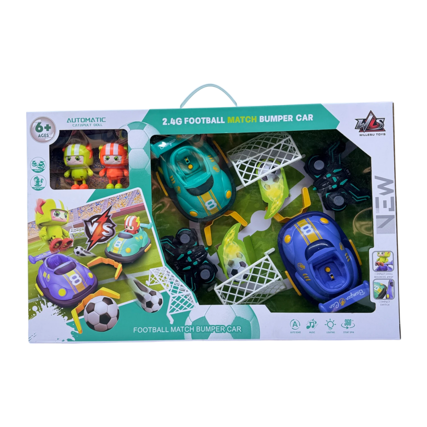 2.4G Football Match Bumper Car Toy – Remote Control Soccer Battle Cars for Kids