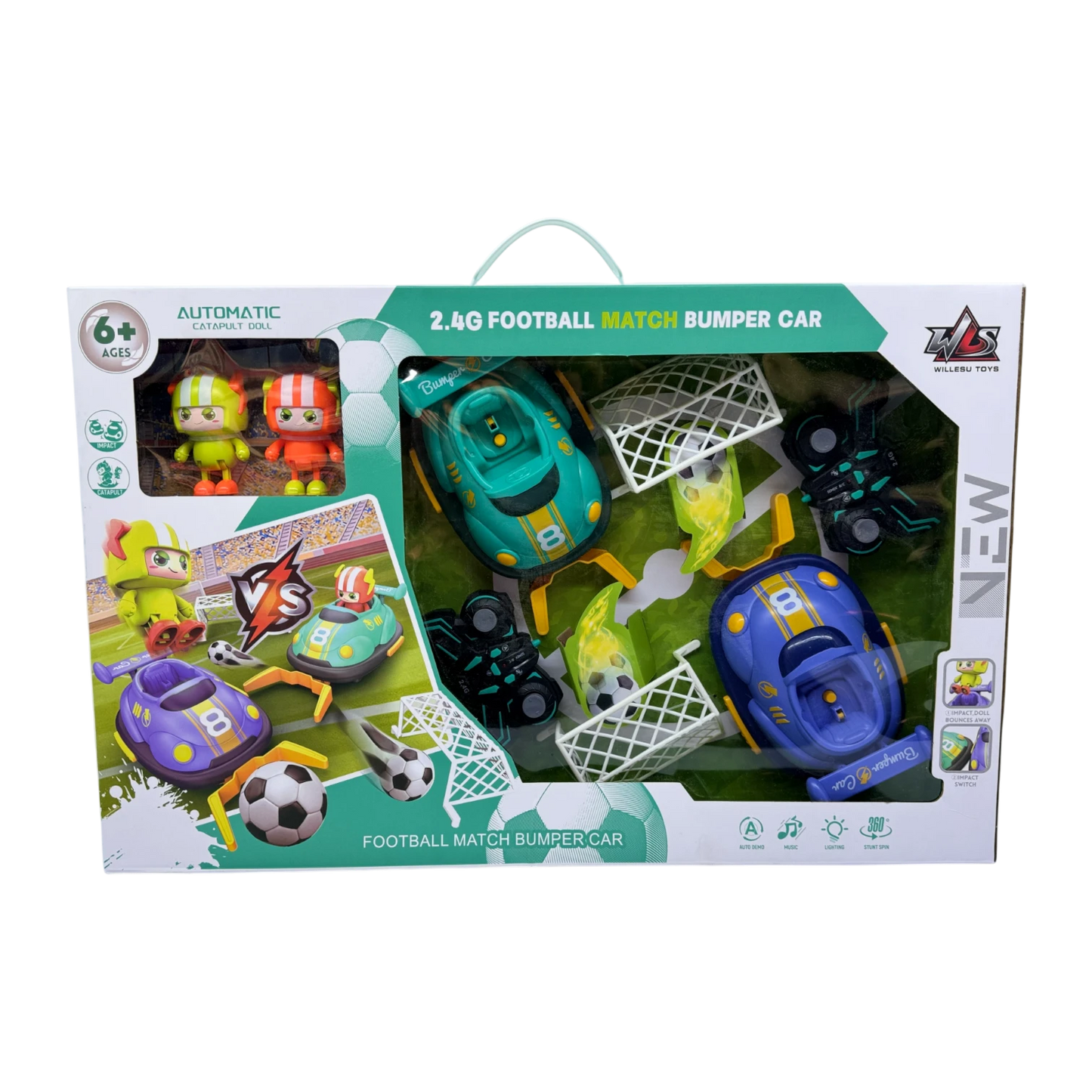 2.4G Football Match Bumper Car Toy – Remote Control Soccer Battle Cars for Kids