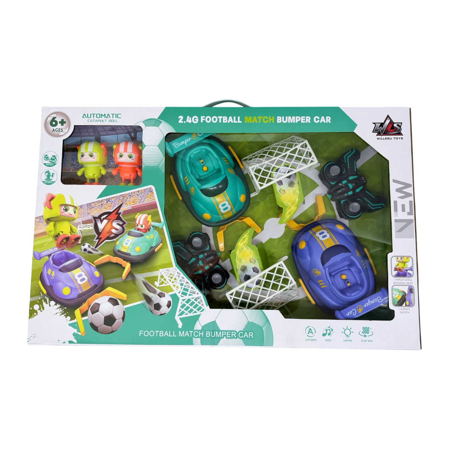 2.4G Football Match Bumper Car Toy – Remote Control Soccer Battle Cars for Kids