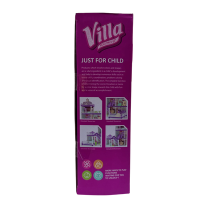 Luxury Villa Doll House Play Set – 192 PCS Role Play Toy for Kids