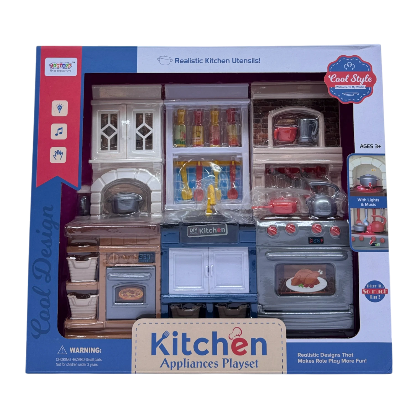 Kitchen Appliances Playset for Kids – Pretend Play Cooking Set with Accessories