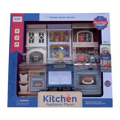 Kitchen Appliances Playset for Kids – Pretend Play Cooking Set with Accessories
