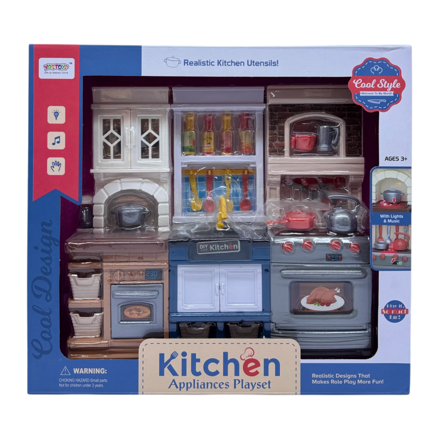 Kitchen Appliances Playset for Kids – Pretend Play Cooking Set with Accessories