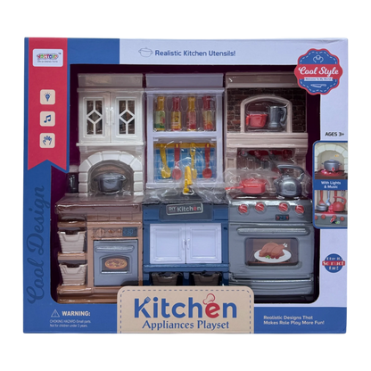 Kitchen Appliances Playset for Kids – Pretend Play Cooking Set with Accessories