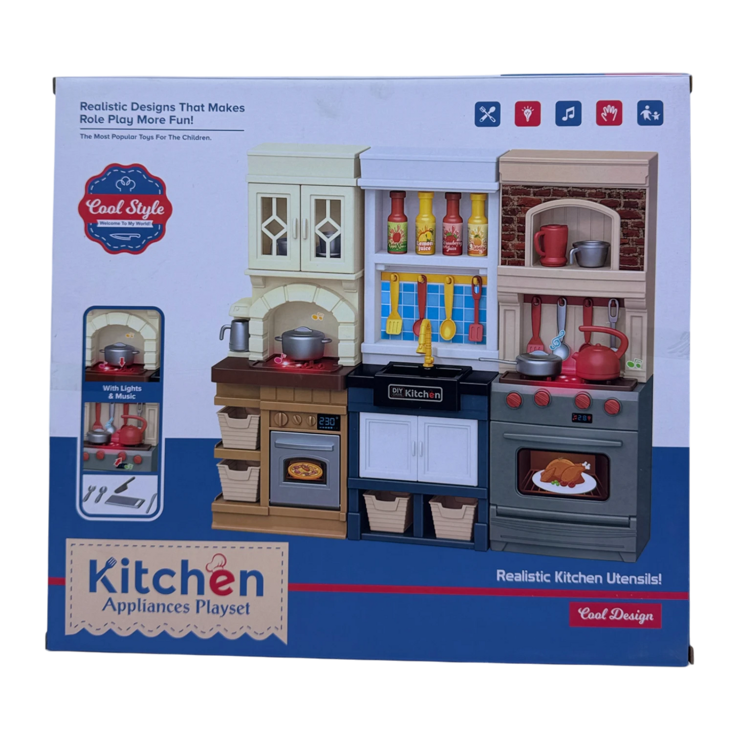 Kitchen Appliances Playset for Kids – Pretend Play Cooking Set with Accessories