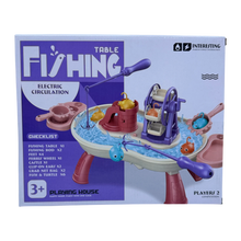 Electric Table Fishing Game for Kids 3+ | Rotating Fishing Toy Set with Rods & Water Circulation