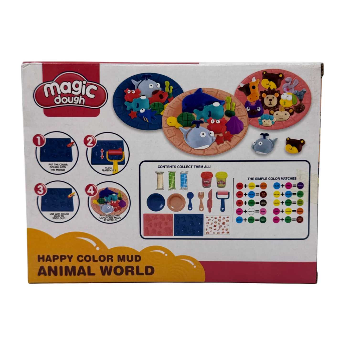 Magic Dough Animal World Play Set for Kids 3+ | Color Clay Modeling Kit with Animal Shapes