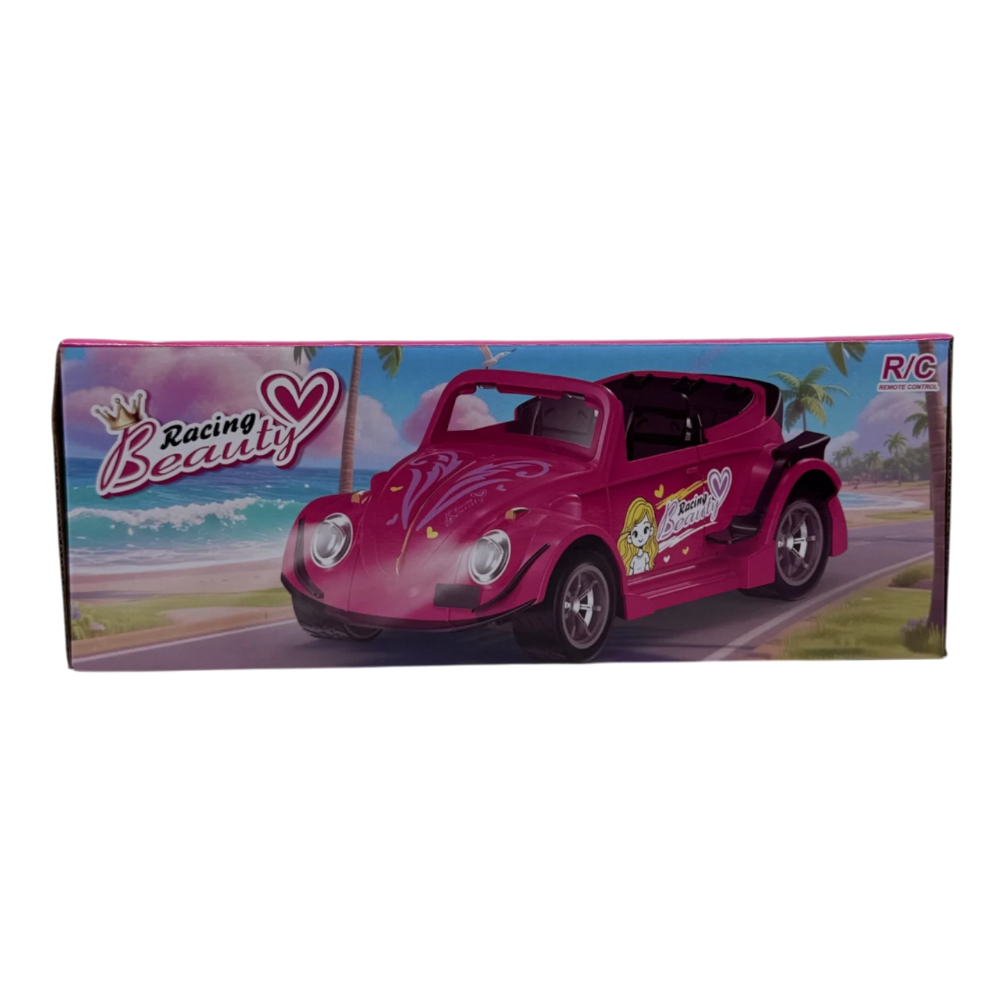 Racing Beauty Doll RC Car for Girls 6+ | Remote Control Barbie Style Convertible Toy Car