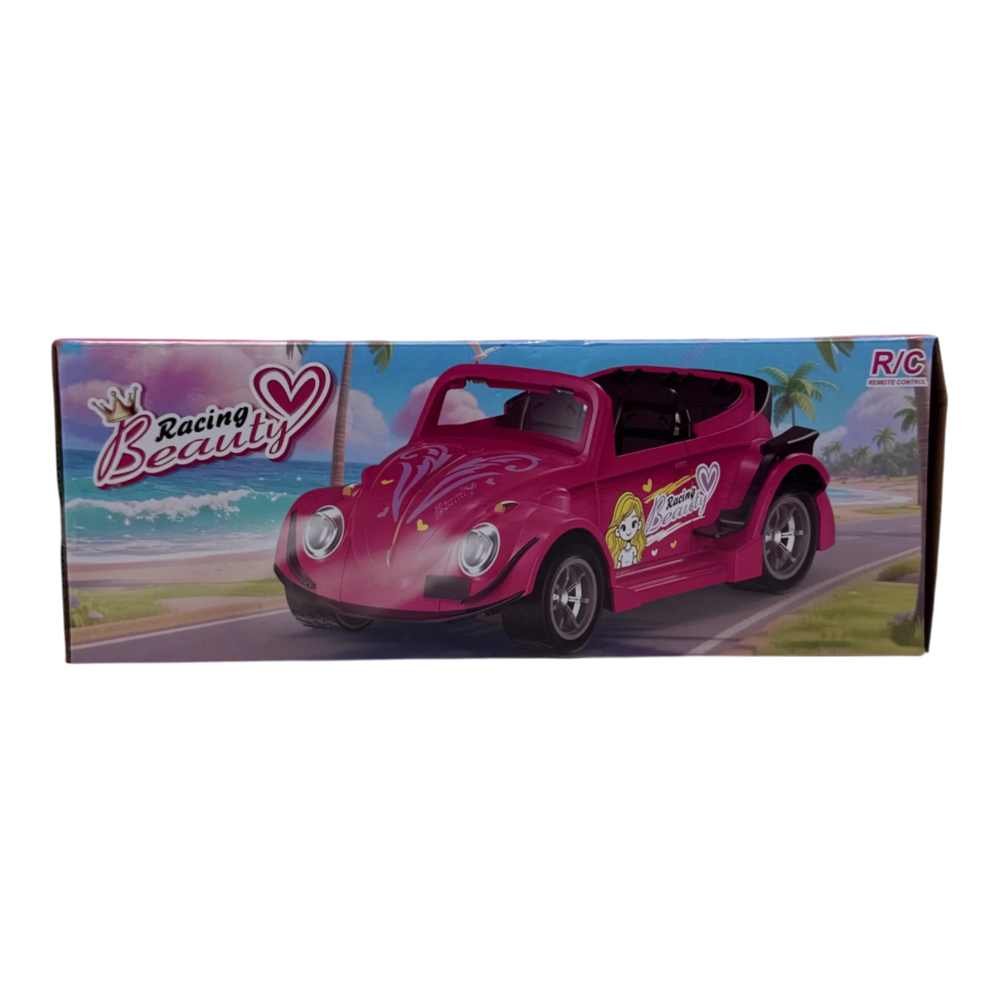Racing Beauty Doll RC Car for Girls 6+ | Remote Control Barbie Style Convertible Toy Car