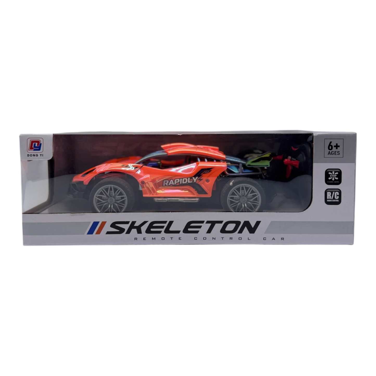 RC Skeleton Sports Car 1:16 Scale for Kids 6+ | Remote Control Racing Car Toy