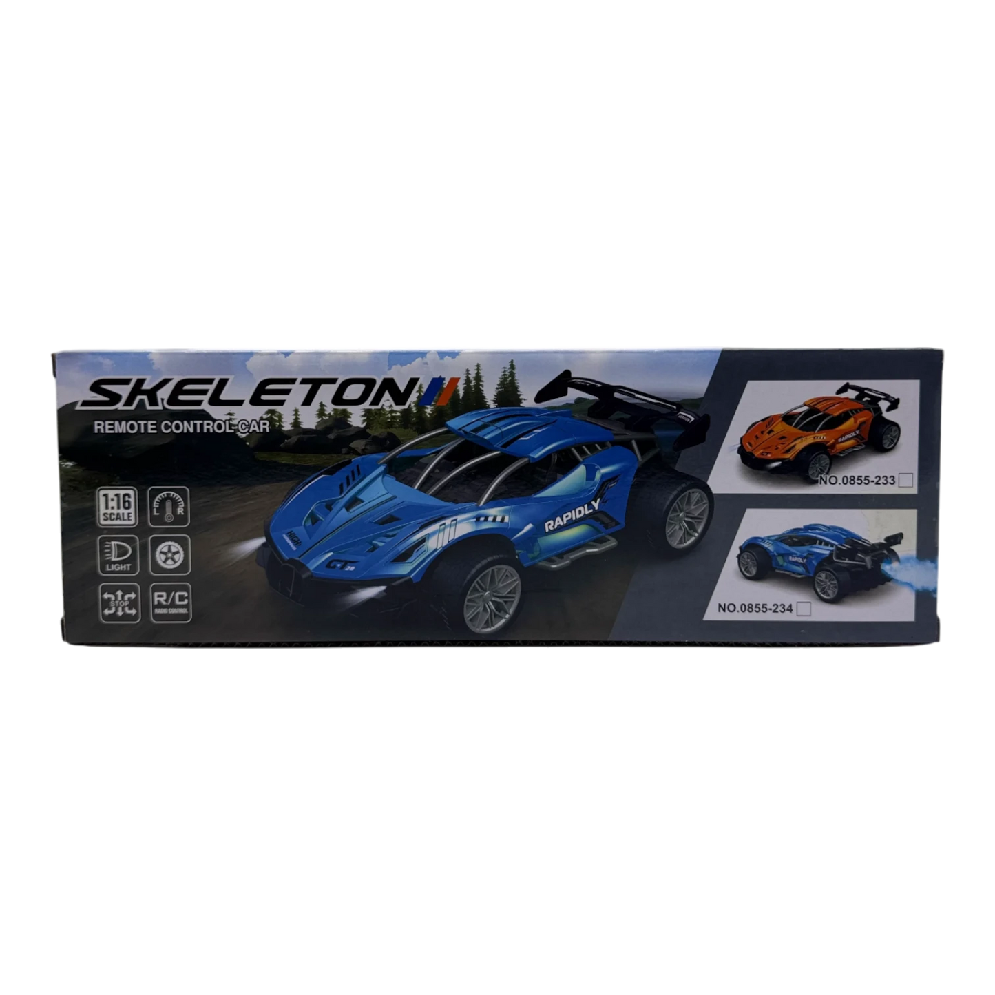 RC Skeleton Sports Car 1:16 Scale for Kids 6+ | Remote Control Racing Car Toy