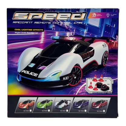 RC Police Sports Car 2.4GHz for Kids 6+ | Speed Radiant Remote Control Drift Car with Lights
