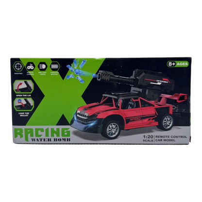 Racing Water Bomb RC Car 1:20 – Remote Control Shooting Car with Water Gel Bullets for Kids