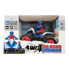 4WD Off-Road Crawler RC ATV 1:10 – Four Wheel Drive Remote Control Bike with Rider Toy