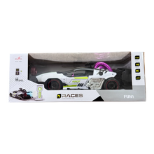 Races RC Car 1:16 Scale 2.4GHz Radio Control Racing Car with Lights & Rechargeable Battery