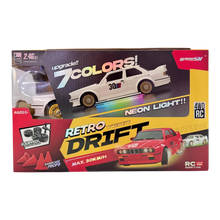 Retro Drift RC Car 4WD 2.4GHz High Speed Racing Car with Neon Lights & Drift Tires