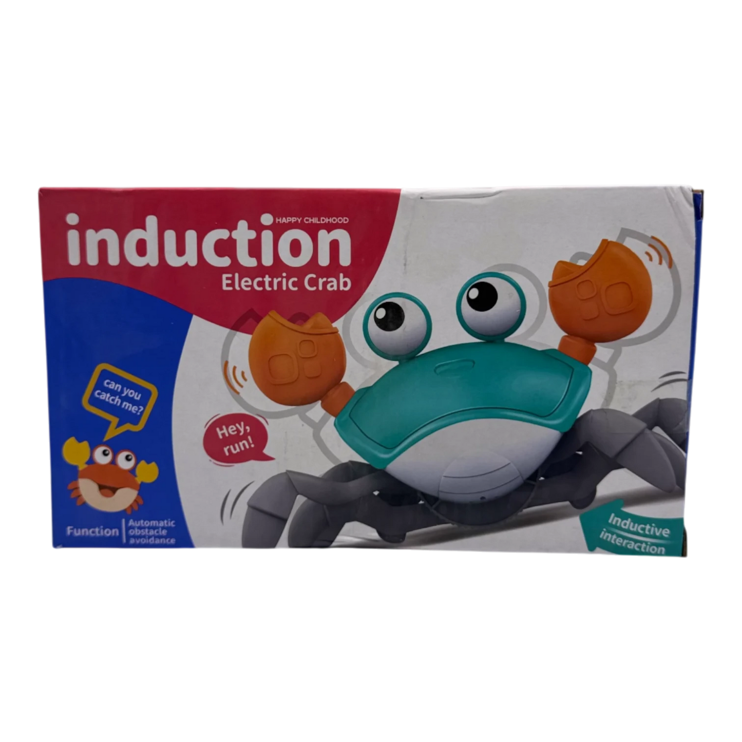 Induction Electric Crab Toy with Lights & Music – Smart Obstacle Avoiding Crawling Crab for Kids