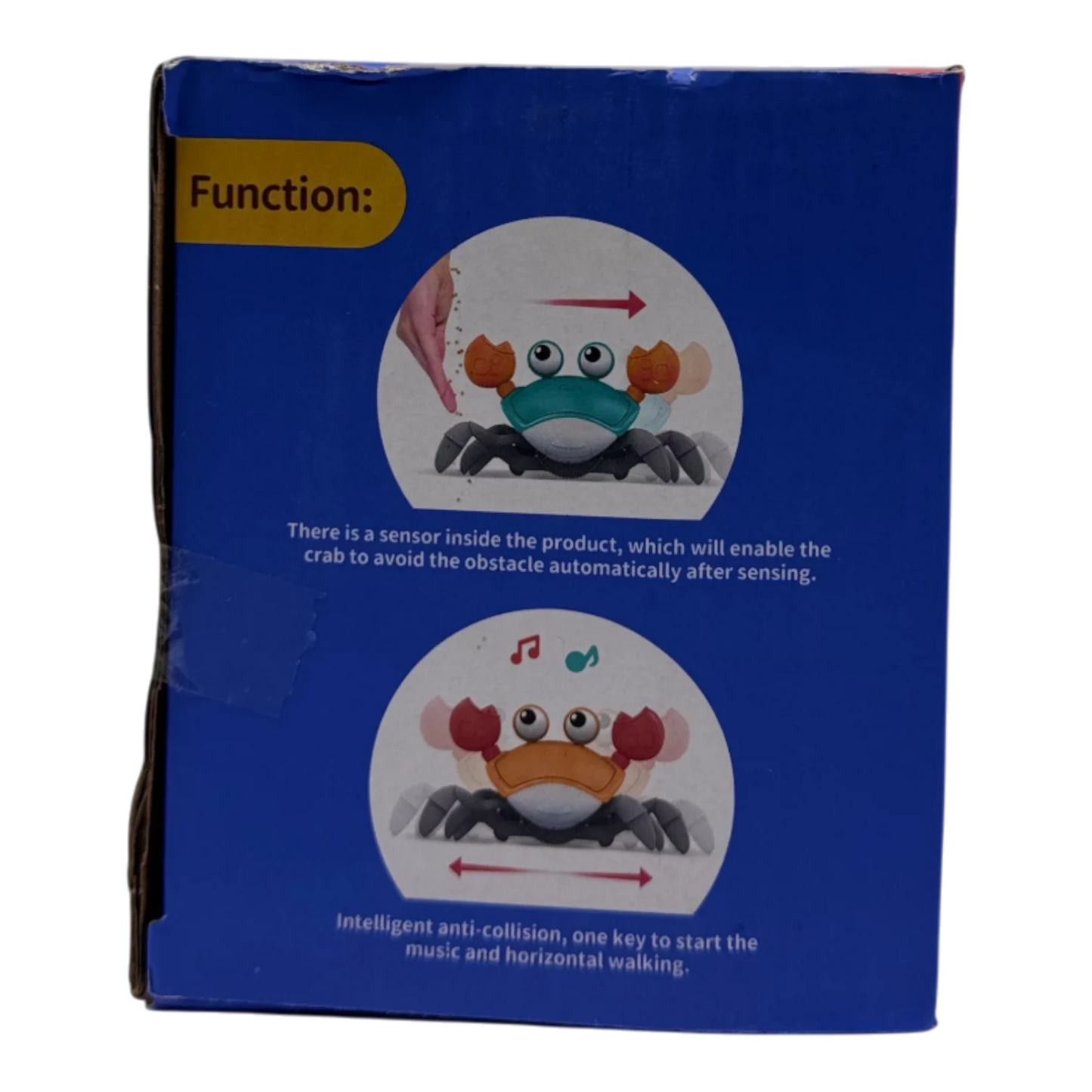 Induction Electric Crab Toy with Lights & Music – Smart Obstacle Avoiding Crawling Crab for Kids