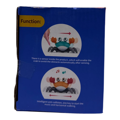 Induction Electric Crab Toy with Lights & Music – Smart Obstacle Avoiding Crawling Crab for Kids
