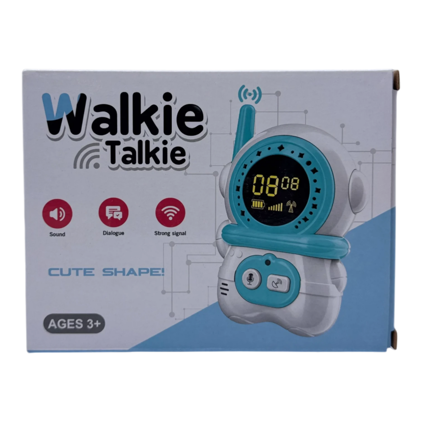 Kids Walkie Talkie Toy with LCD Screen, Sound Effects & Long Range Communication (Ages 3+)