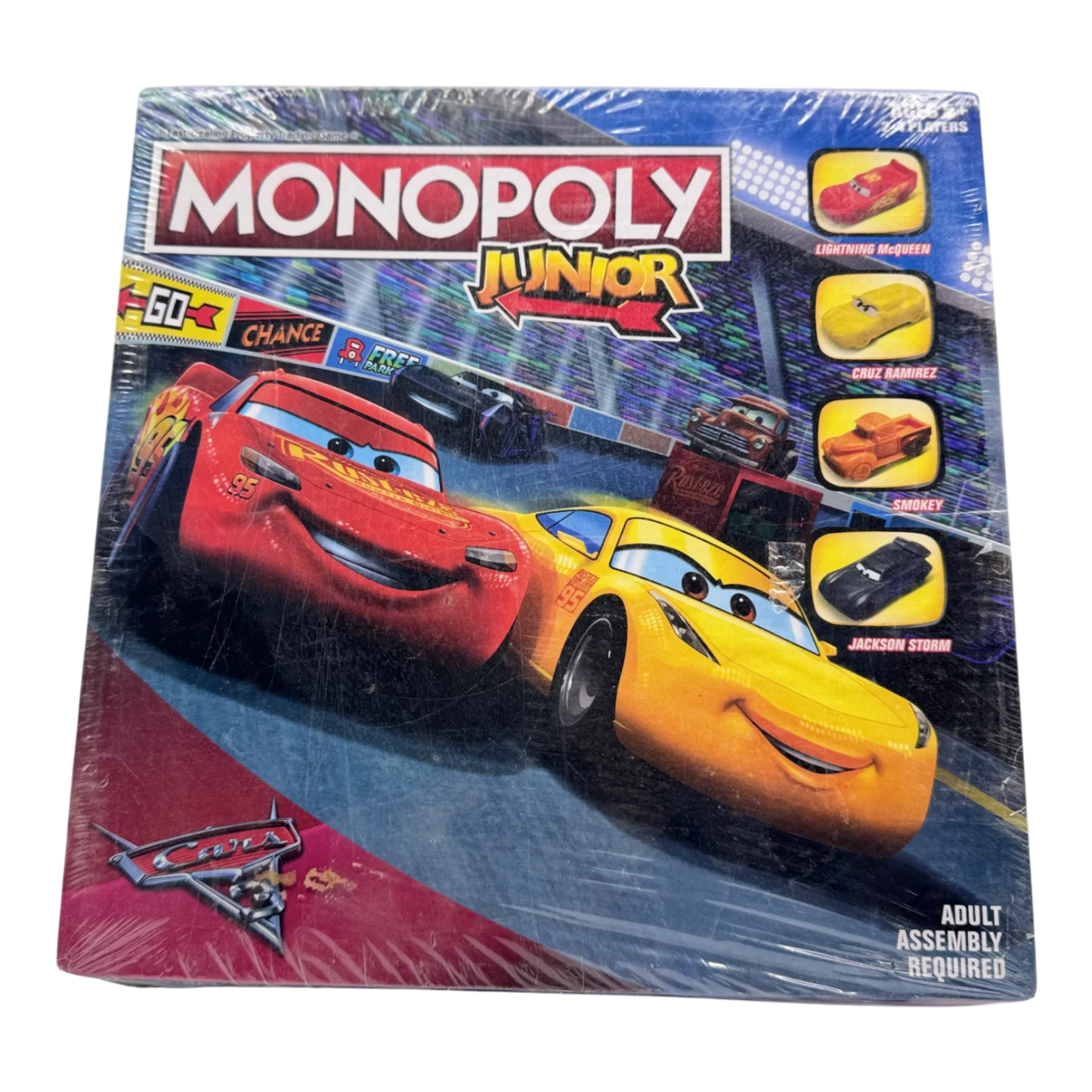 Monopoly Junior Cars Edition Board Game for Kids | Disney Cars Themed Family Game