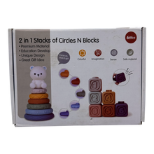 2-in-1 Baby Stacking Rings & Number Blocks Set – Soft Educational Toy for Toddlers (6 Months+)
