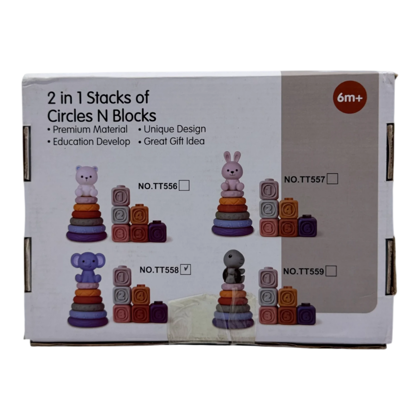 2-in-1 Baby Stacking Rings & Number Blocks Set – Soft Educational Toy for Toddlers (6 Months+)