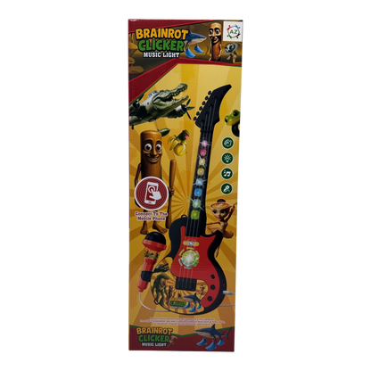 BrainRot Clicker Musical Light Guitar Toy for Kids with Sound & LED Lights