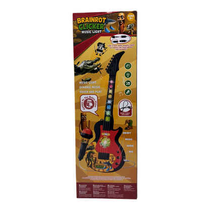 BrainRot Clicker Musical Light Guitar Toy for Kids with Sound & LED Lights